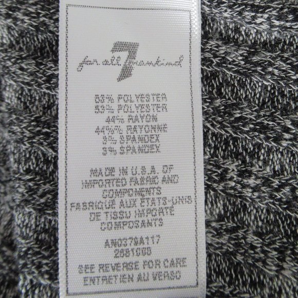 7 For All Mankind Womens S Cowl Neck Long Sleeve Fitted Tunic Sweater Top Gray - Picture 8 of 9